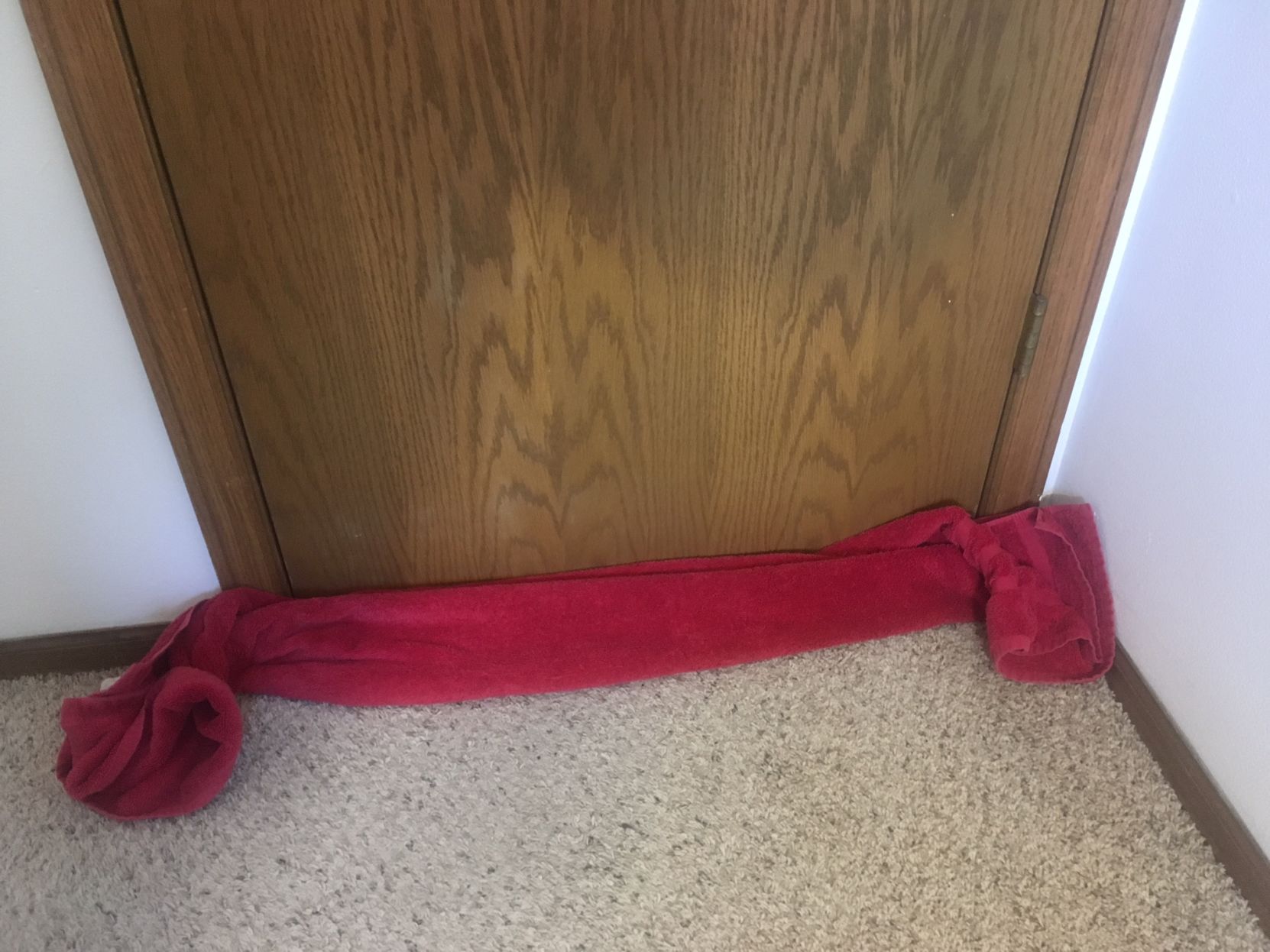 DO: Place towels in front of exterior doors to prevent drafts